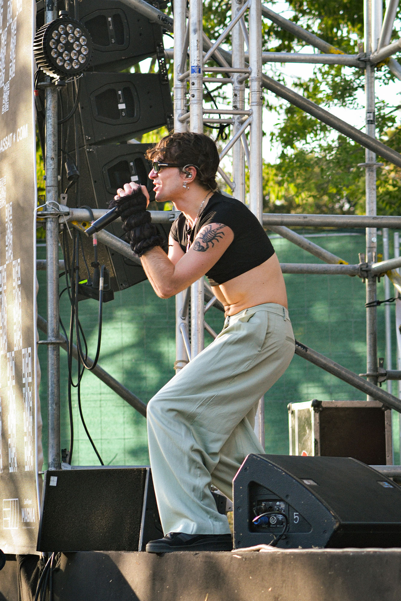 Cantante en el festival Embassa't